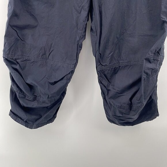 ANNETTE Gortz Cinched crop pants lagenlook black cotton elastic blend sz 10 - Picture 2 of 11